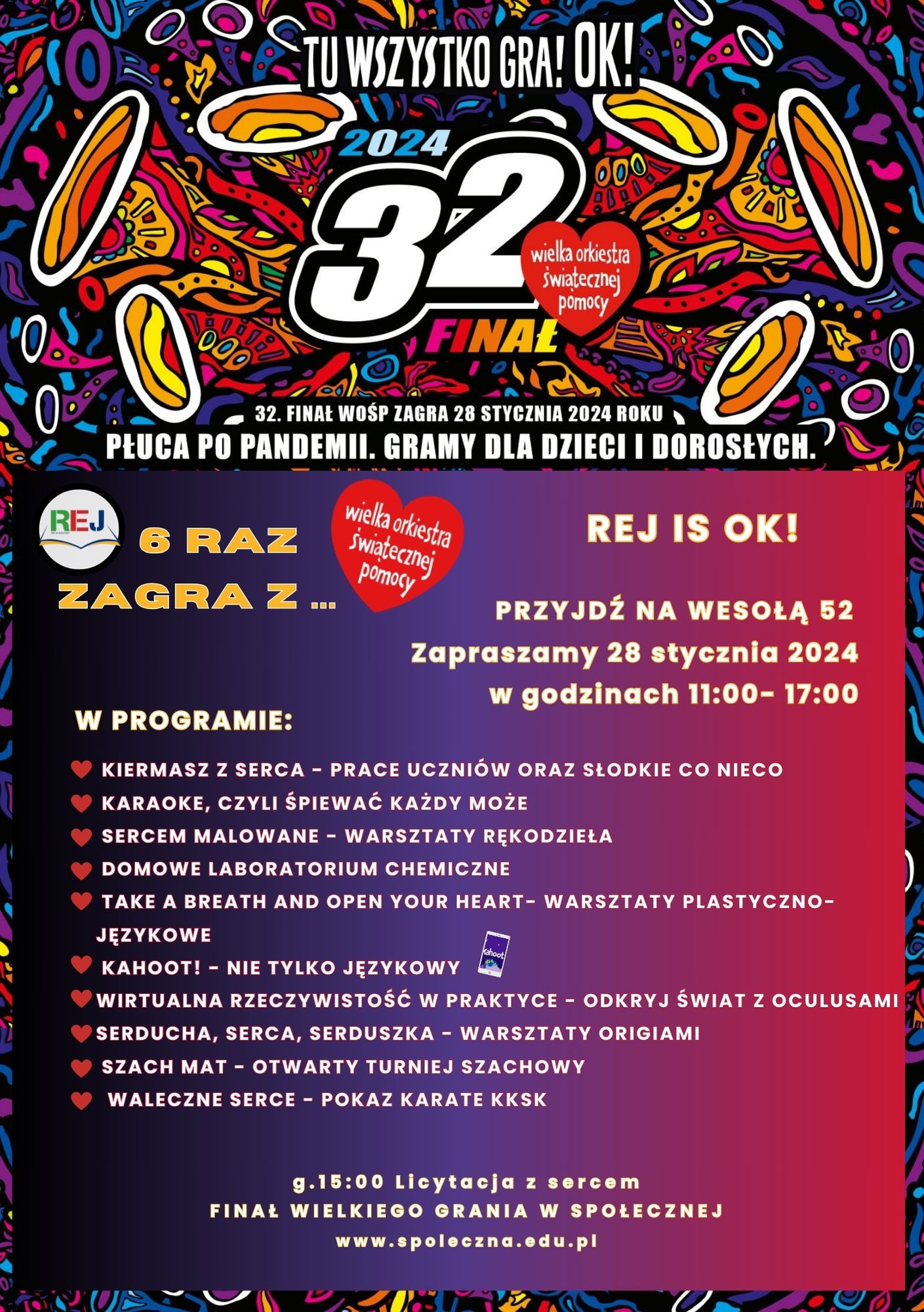 Program Wielkiego Finału w Społecznej